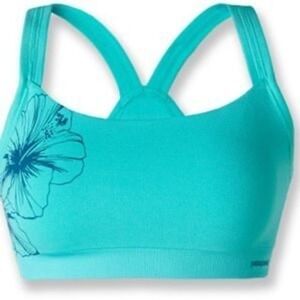 Patagonia Turquoise Floral Sports Bra Womens‎ Size M Athletic Athleisure